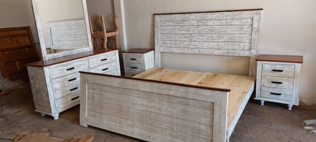 recamara con acabado antiguo